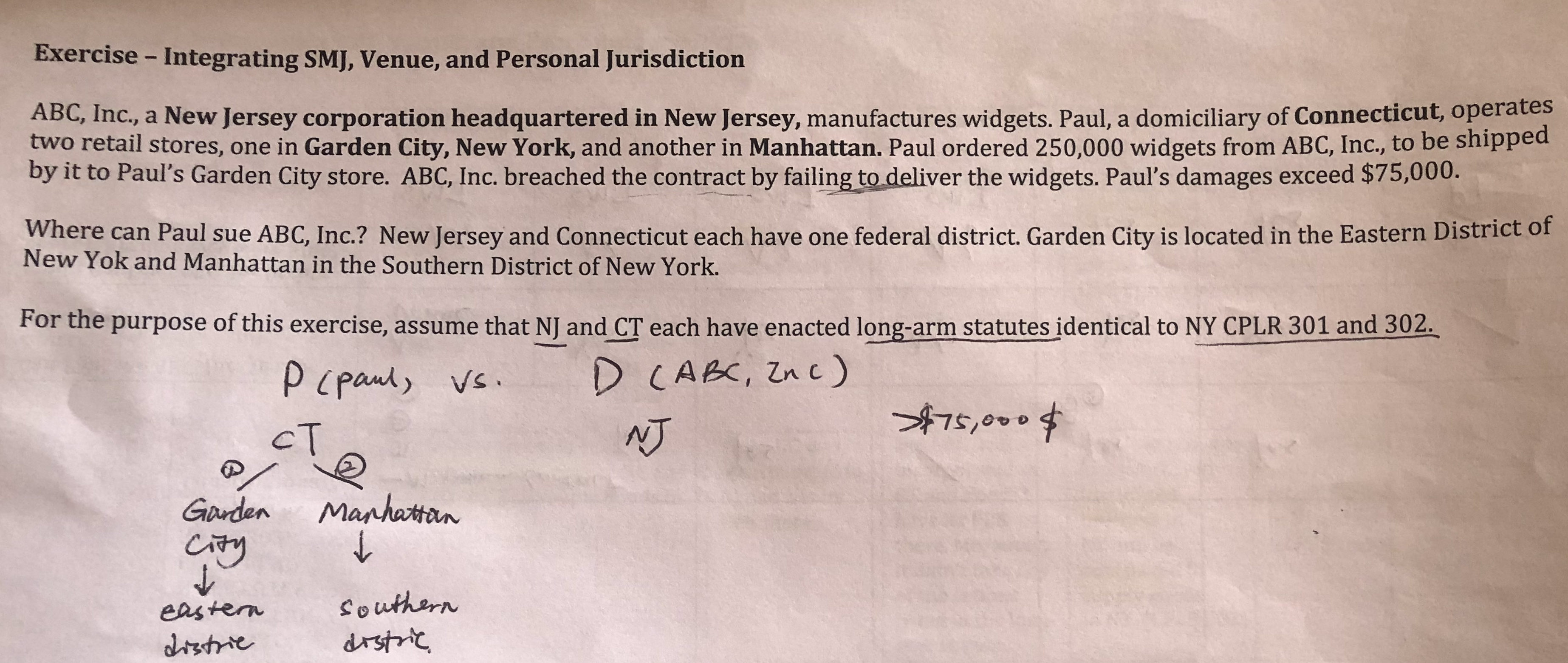 Exercise - Integrating SMJ, Venue, and Personal