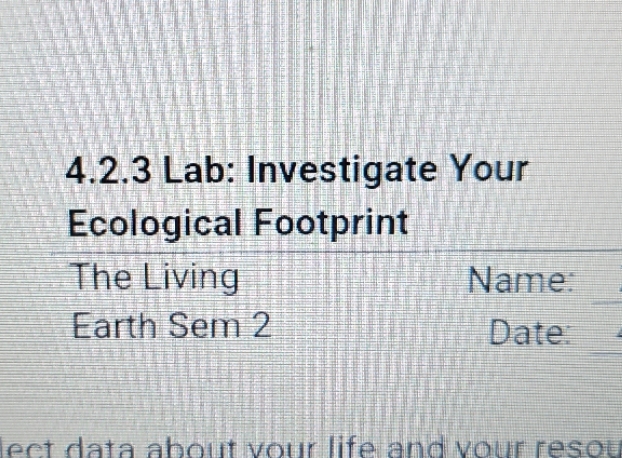 4.2.3 Lab: Investigate Your Ecological Footprint