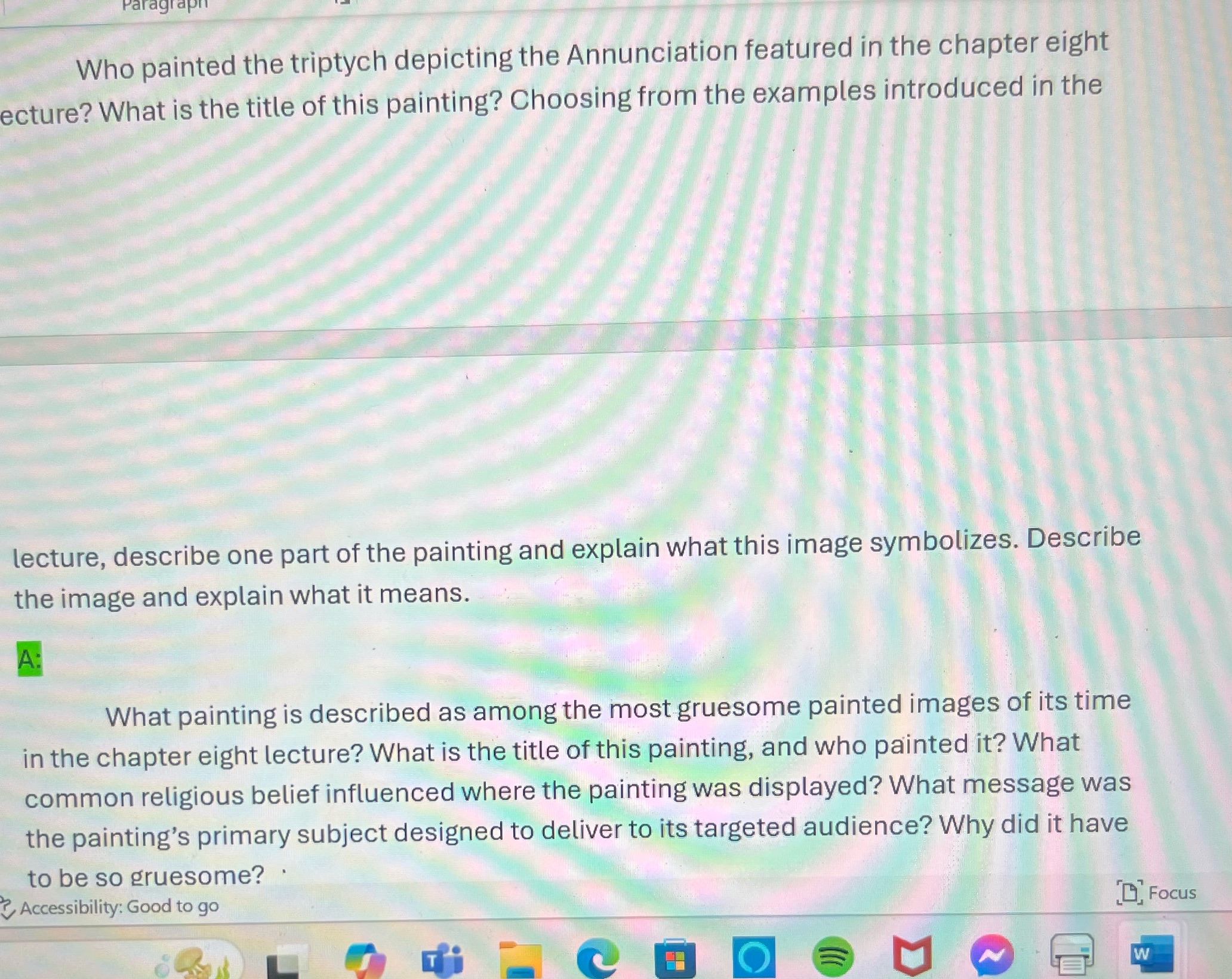 Paragraf Who painted the triptych depicting the