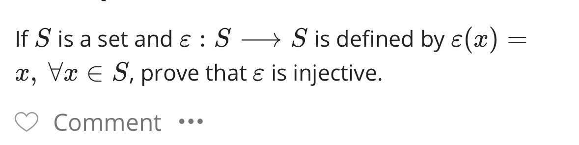 Simple proff using facts If S is a set and & : S