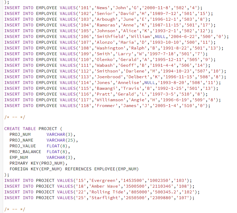 Complete the following tasks: A. Report all