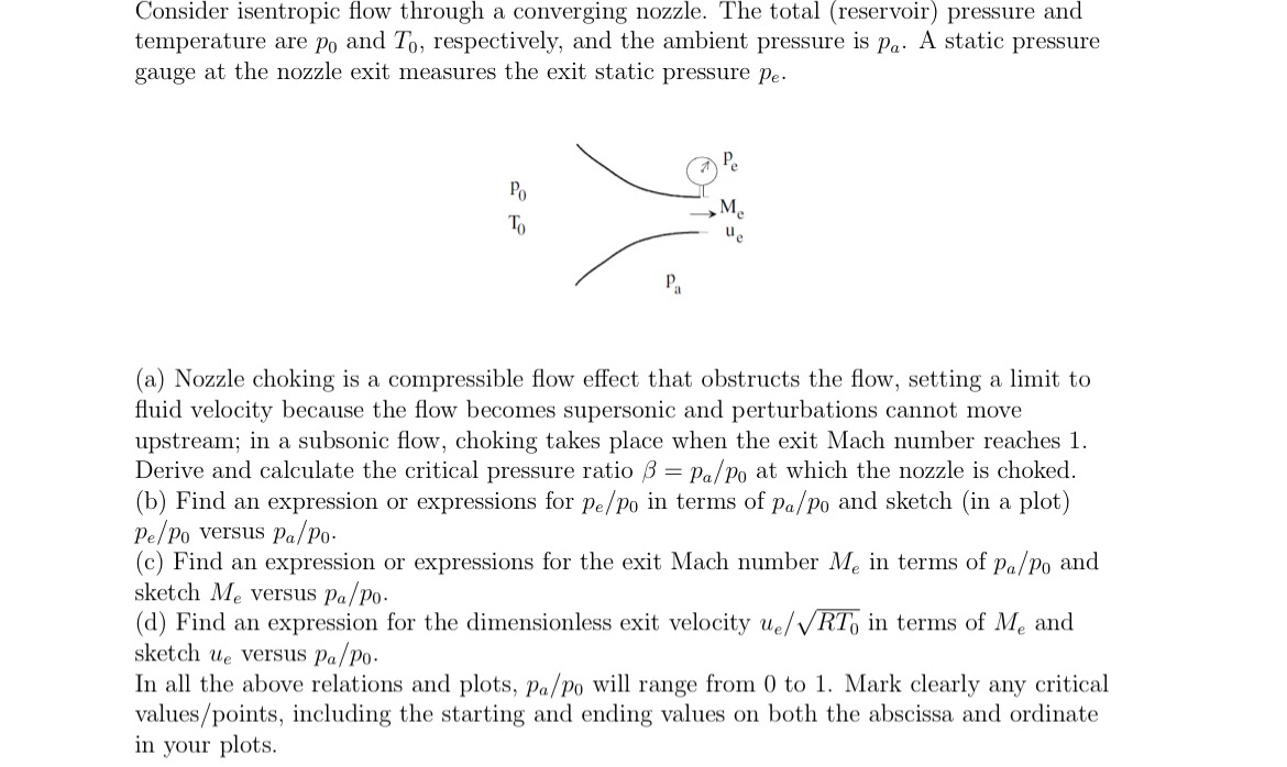 Need help with this problem Consider isentropic