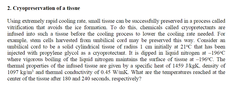 Please help me with this question: Biotransport: