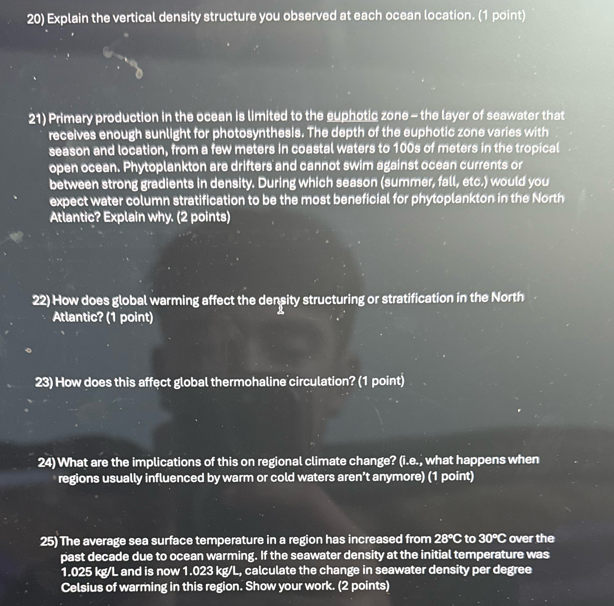 20) Explain the vertical density structure you