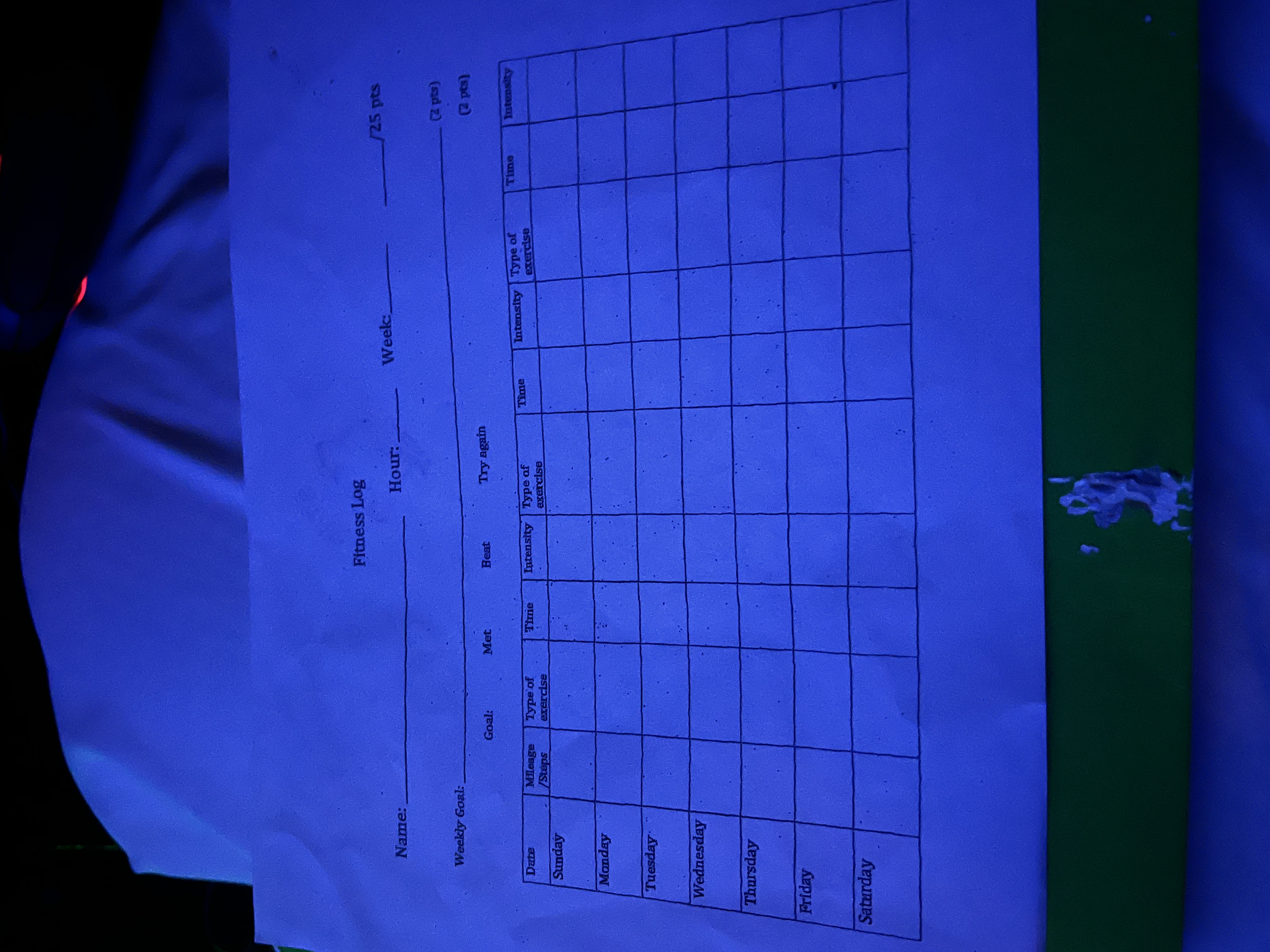 Fill it in with different exercises and dont do