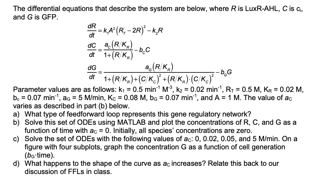 1. 15 points. Consider the signaling network