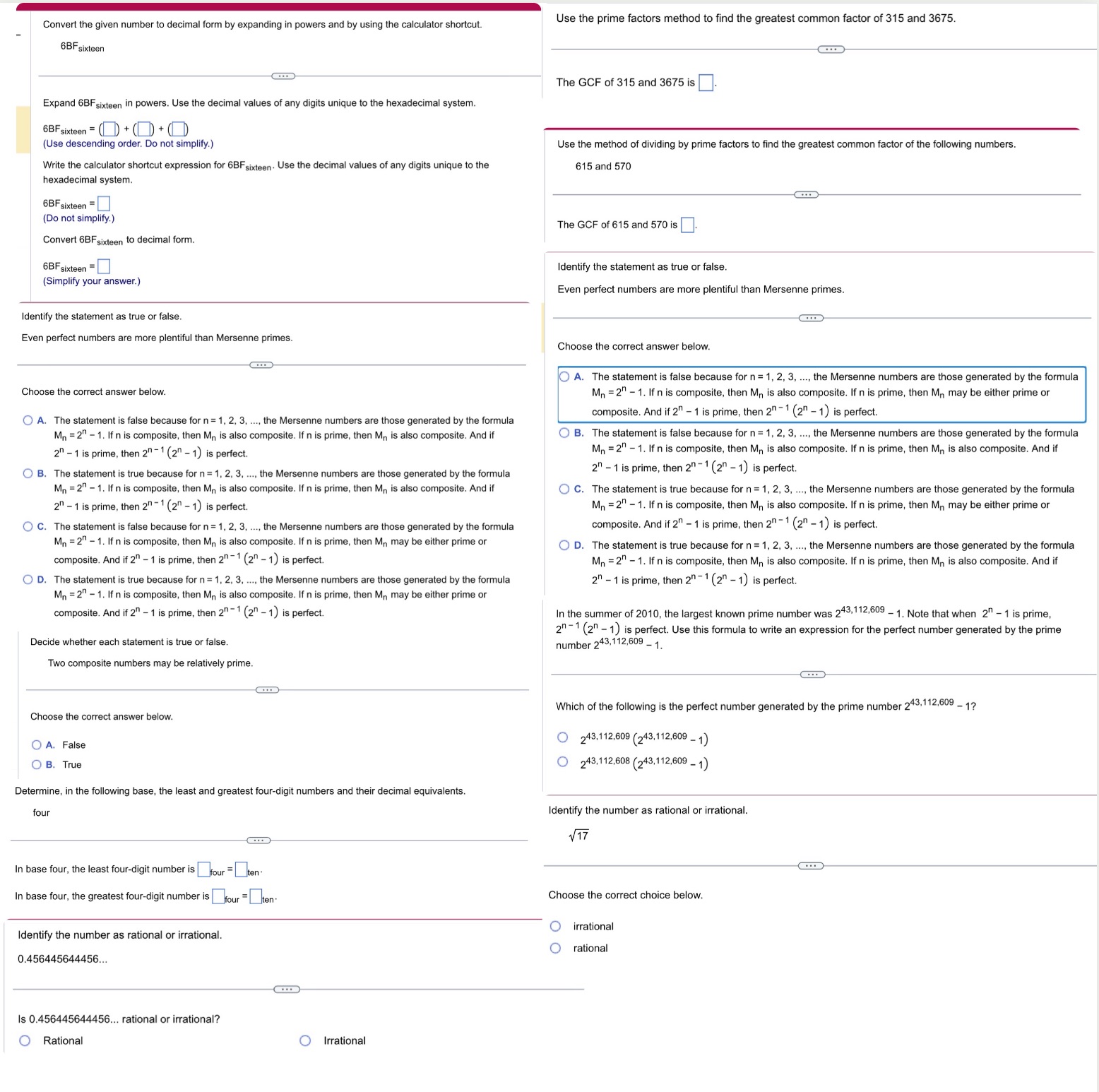 Discrete Math help Convert the given number to