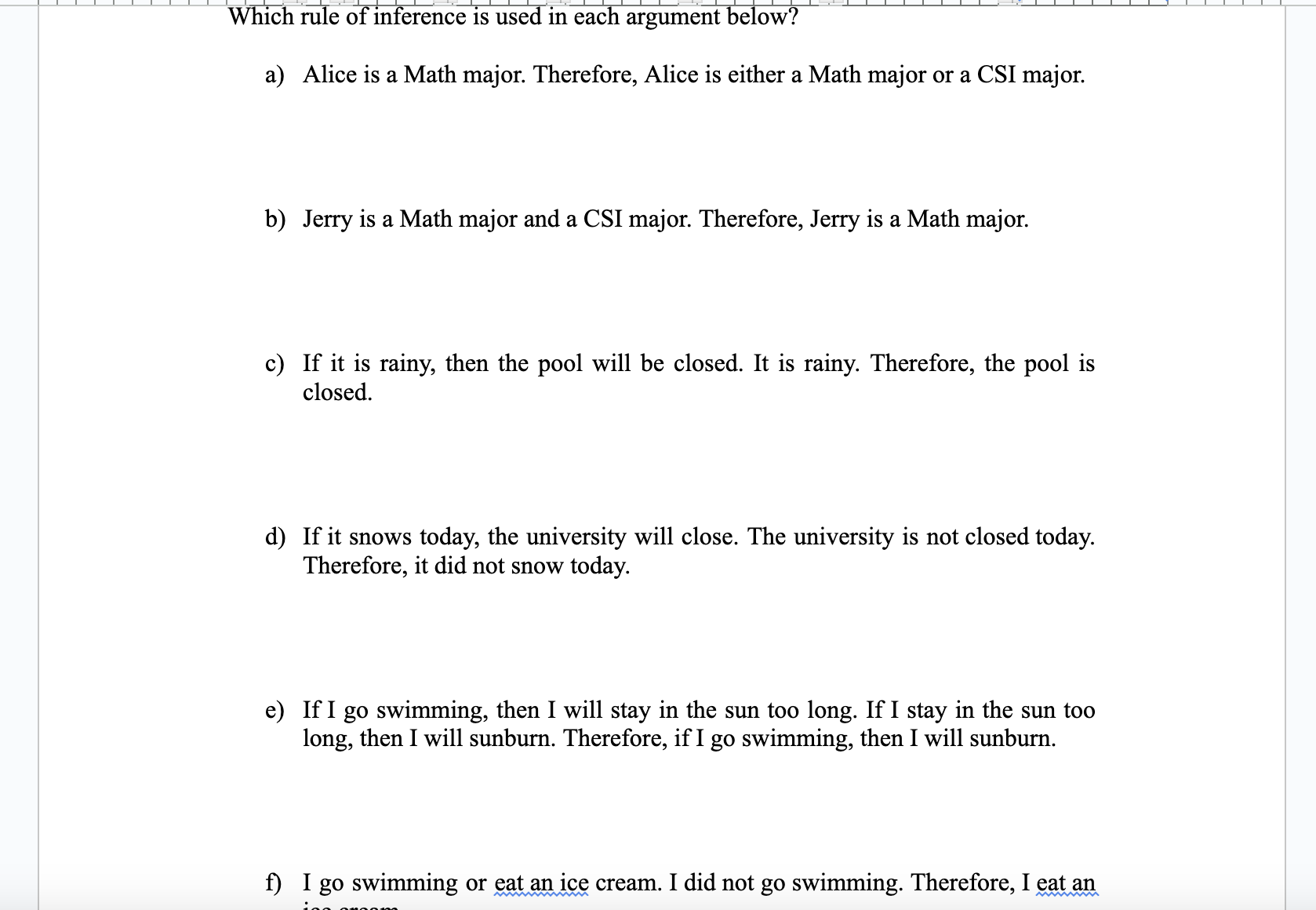 2. [12pts] Construct a truth table for the given