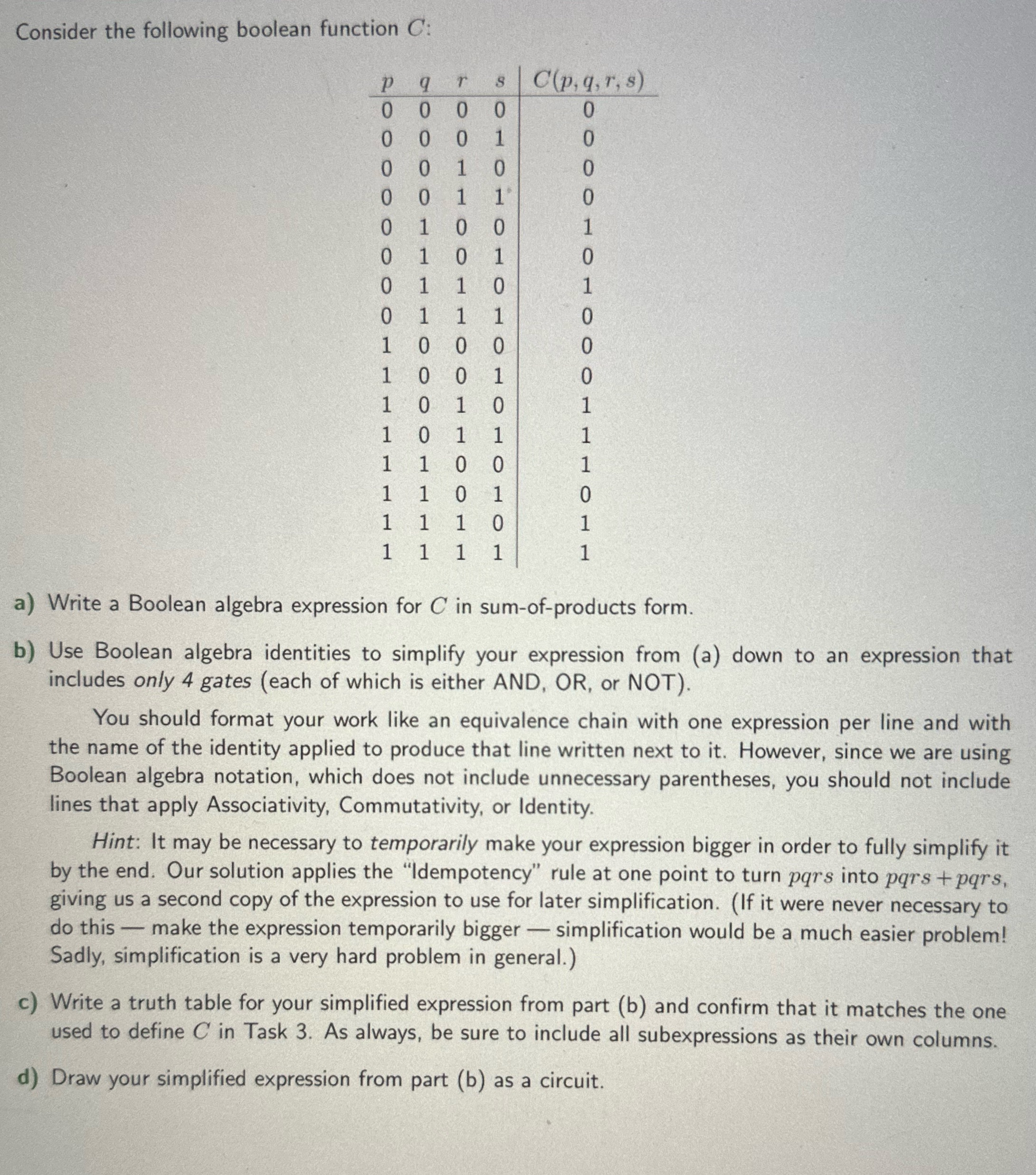 What is each part? Use these identities for b) to