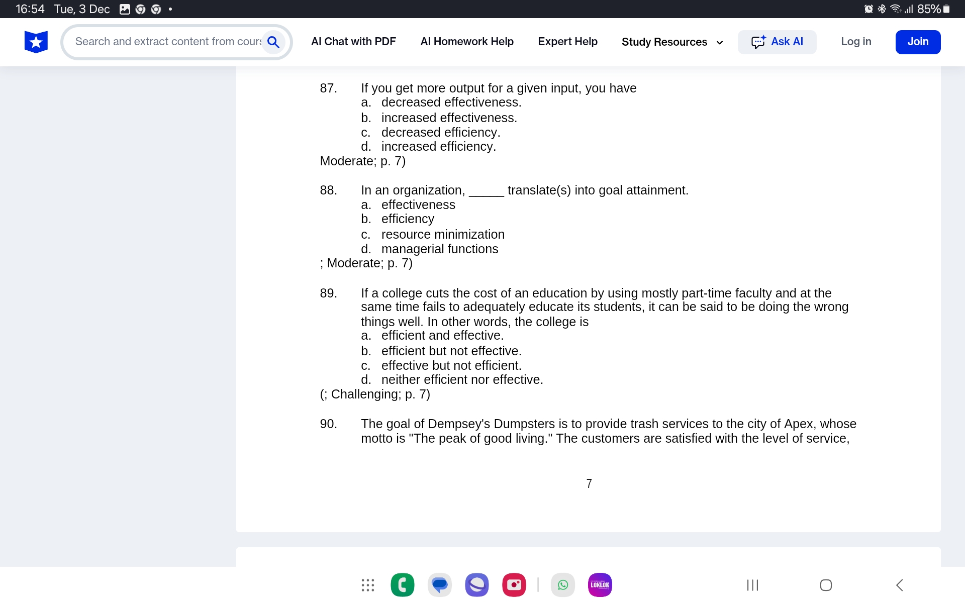 Answer 0RO RS isb ] | 16:54 Tue,3Dec A @ - u