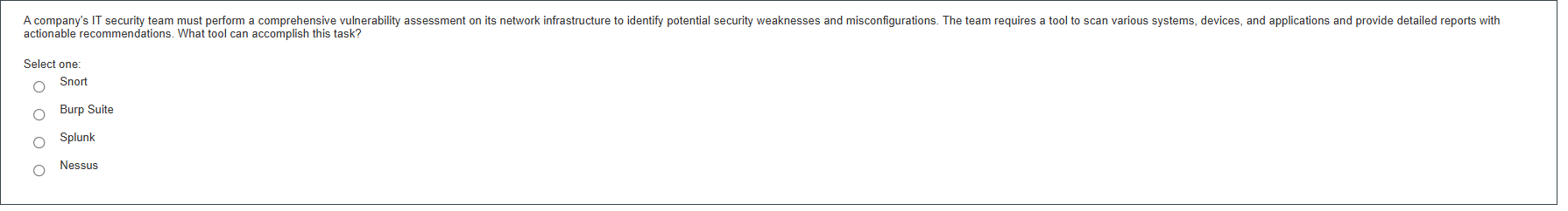 qeq A company's IT security team must