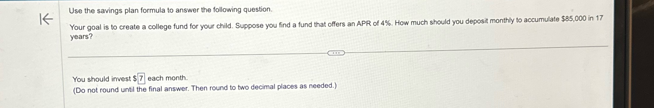 K Use the savings plan formula to answer the