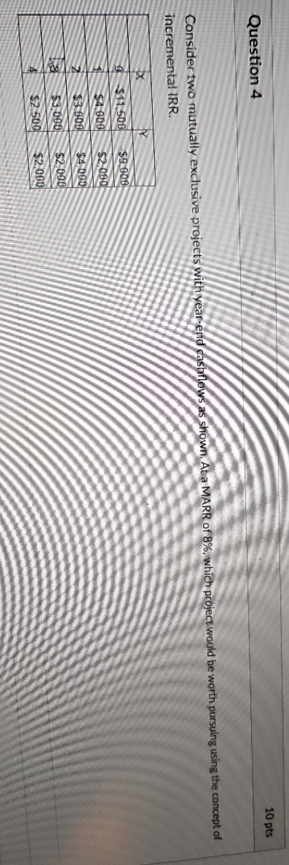 Question 4 10 pts Consider two mutually exclusive