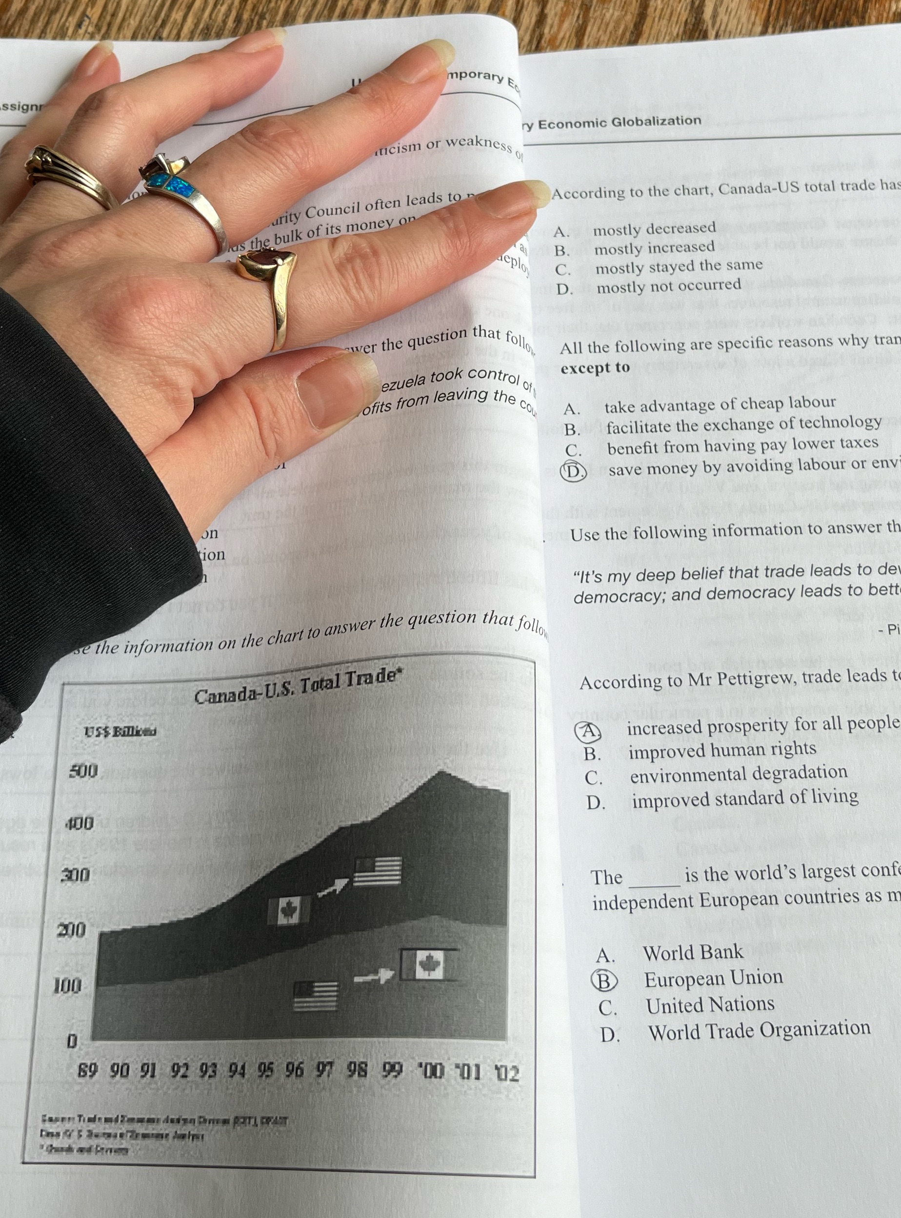 mporary Ed ssignr ry Economic Globalization