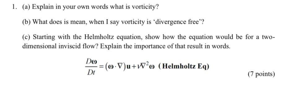 1. (a) Explain in your own words what is