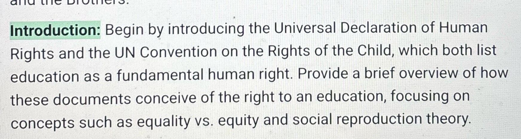 Introduction: Begin by introducing the Universal