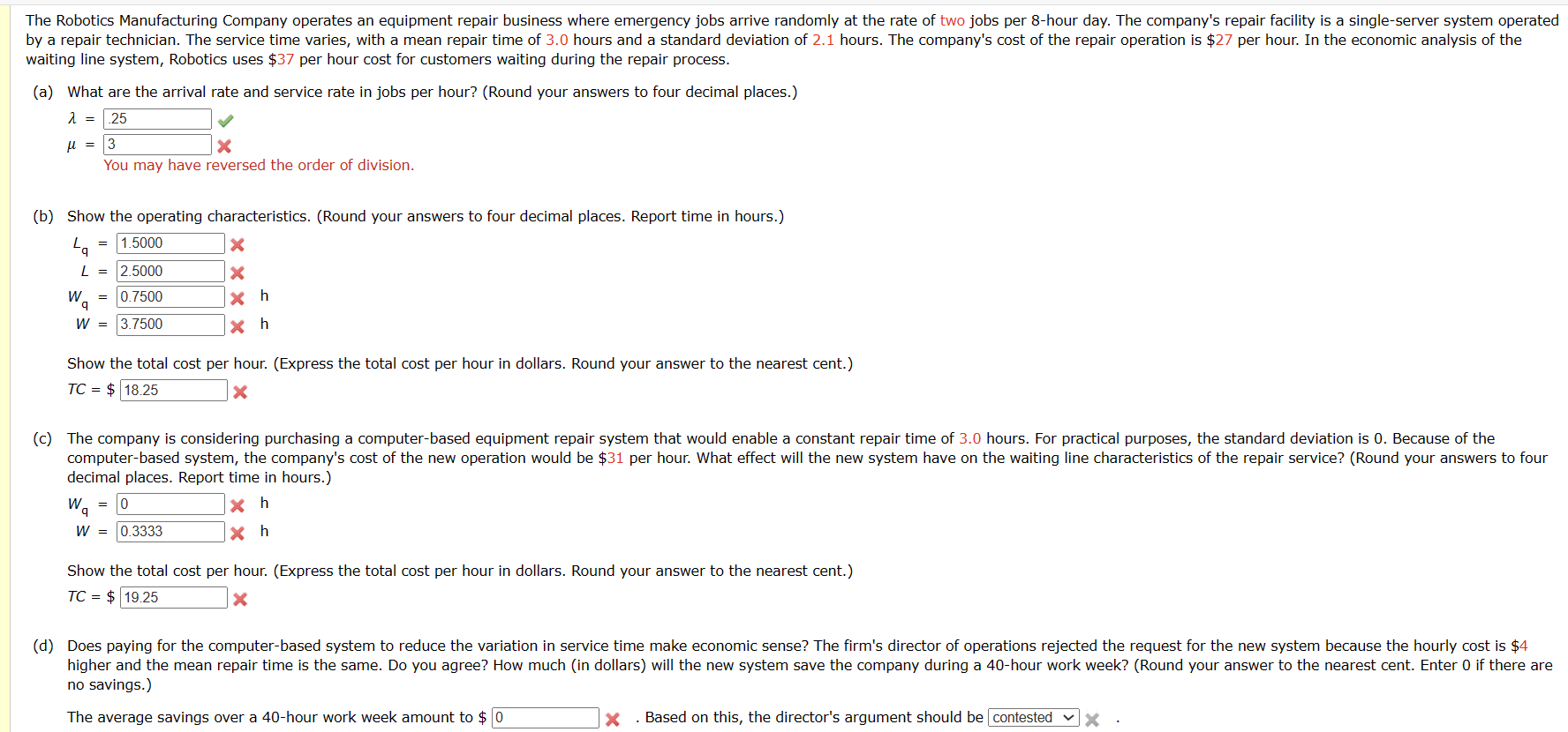 The Robotics Manufacturing Company operates an