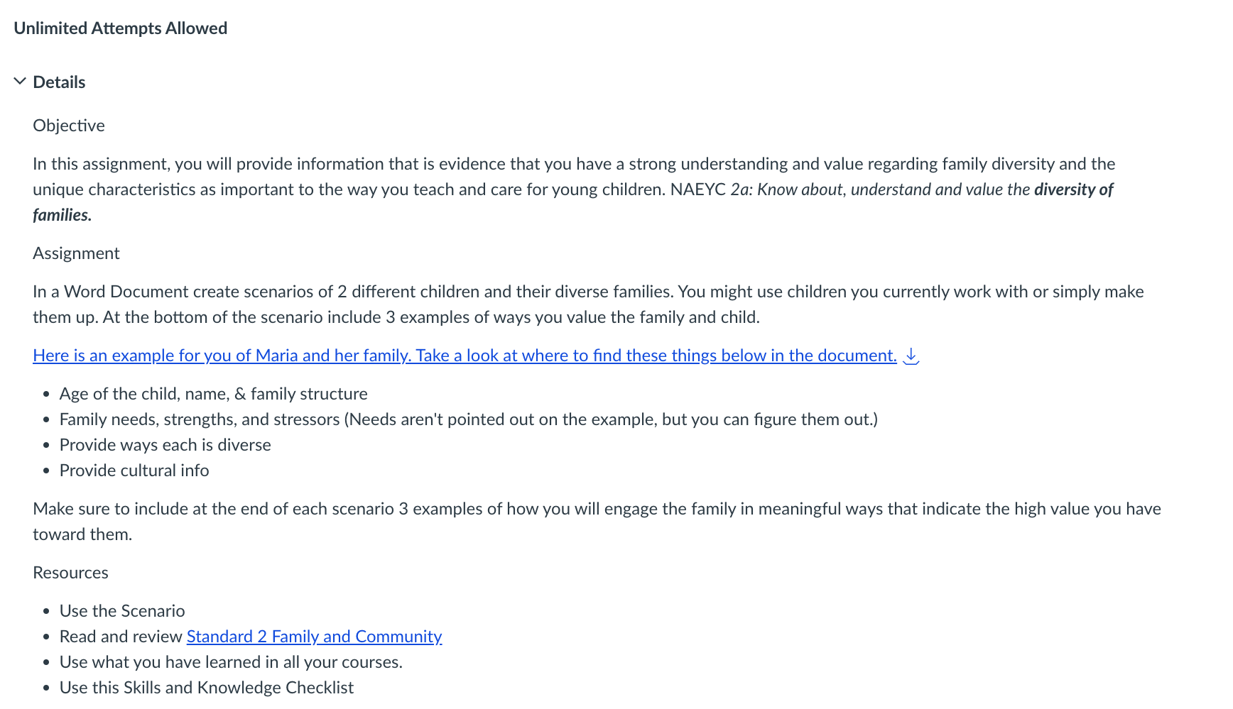 Unlimited Attempts Allowed v Details Objective In