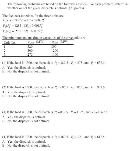 The following problems are based on the following