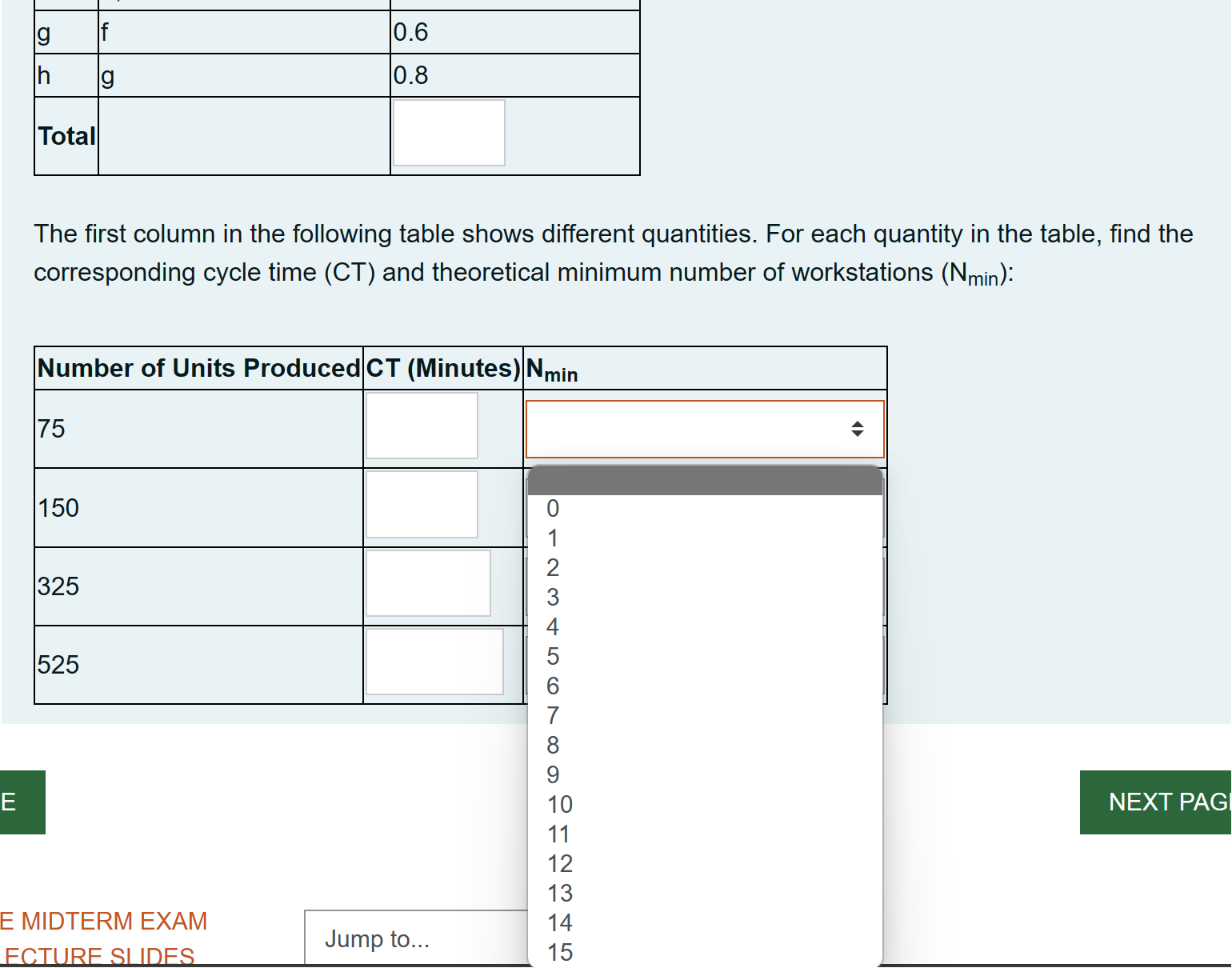 Assume an assembly line operates for 6 hours