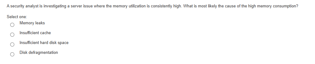 sx A security analyst is investigating a server