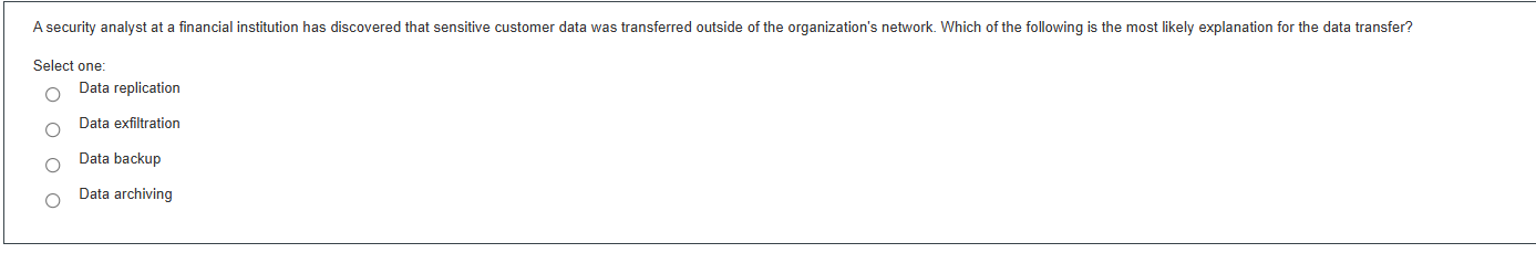 req A security analyst at a financial institution
