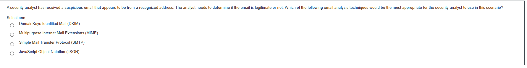 12e A security analyst has received a suspicious