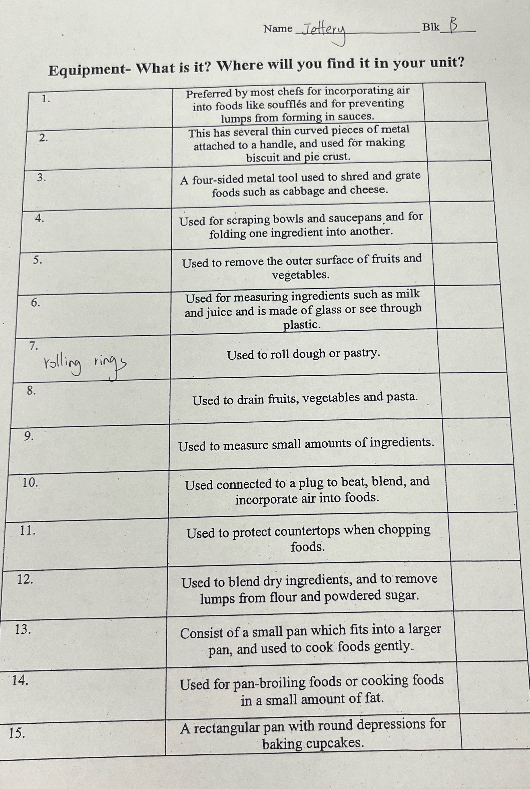 Name ;L-E%__ Blk E Equipment- What is it? Where