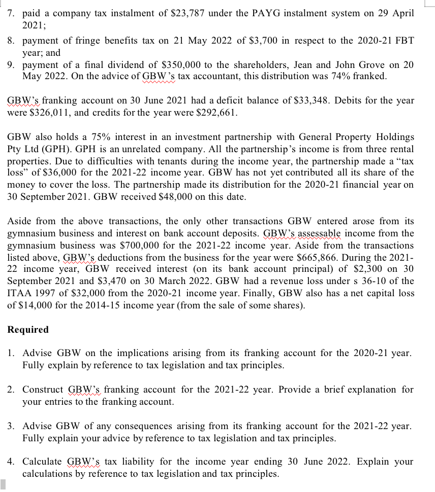 Problem Three 0*\") Grove Body Works Pty Ltd