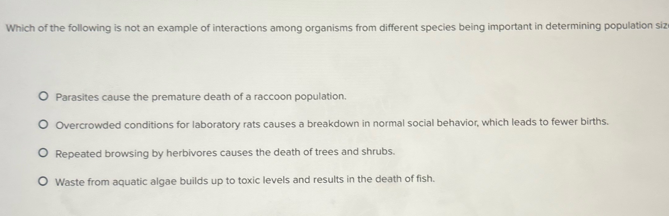 Which of the following is not an example of