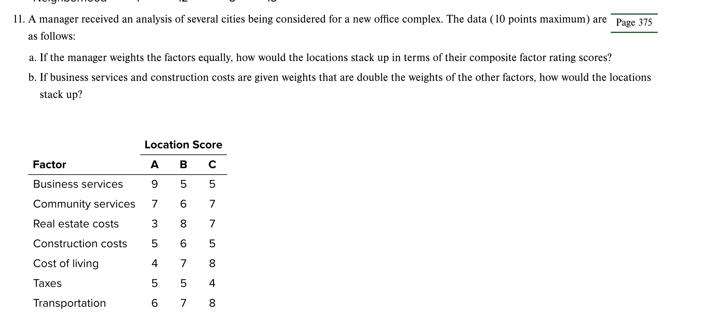 Chap 6: Problem # 3 3. A manager wants to assign