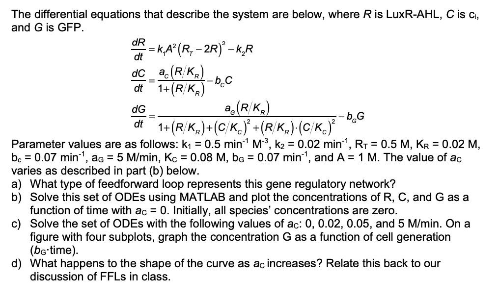 1. 15 points. Consider the signaling network