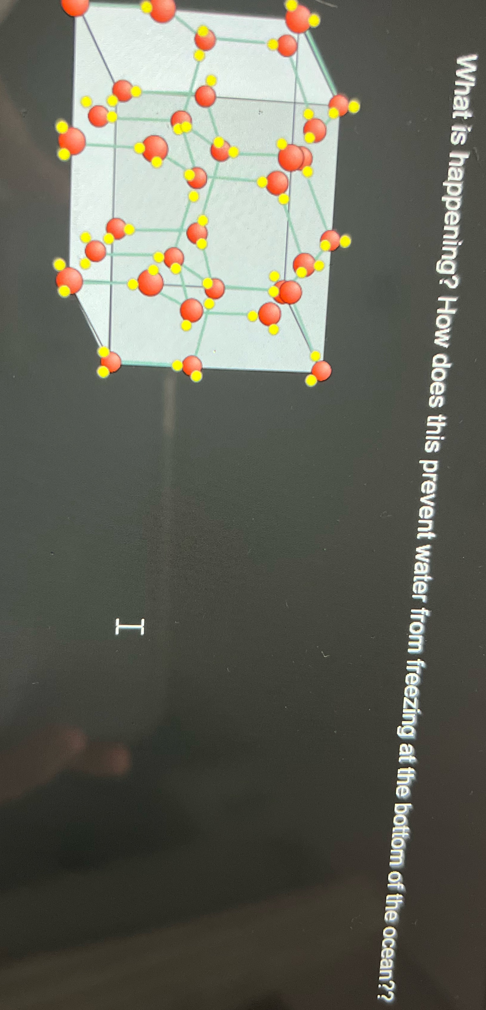 What is happening? How does this prevent water