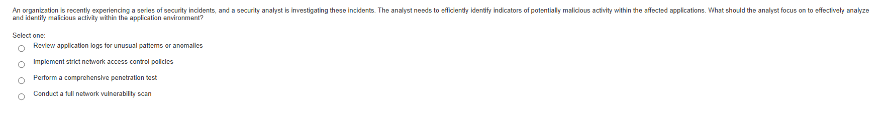 ddeq An organization is recently experiencing a