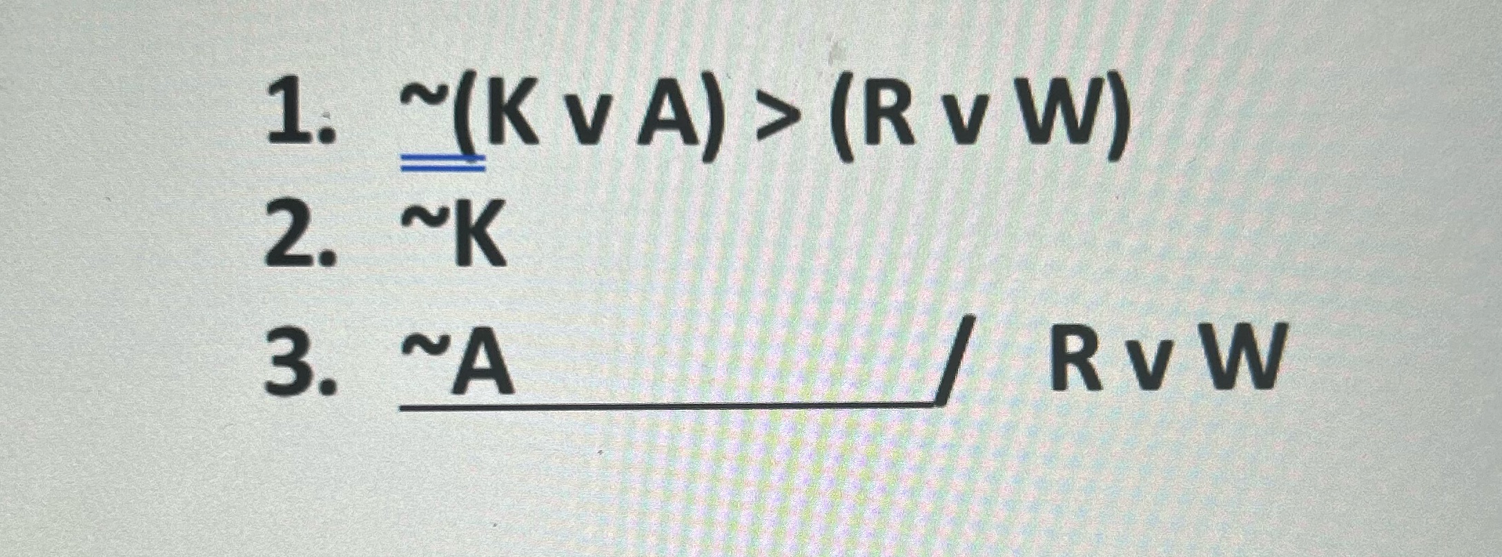 Solve using the rules of inference and