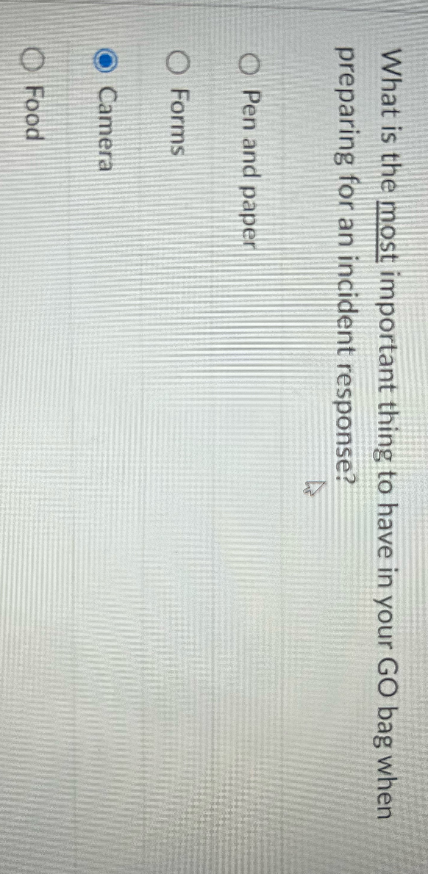 What is the most important thing to have in your