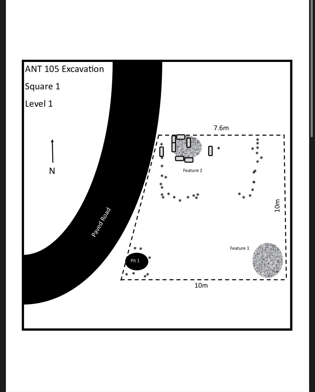 ANT 105 Excavation Stratigraphy West Side of