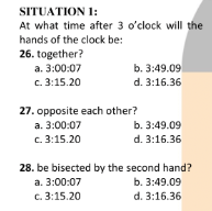 get solutipons SITUATION 1z At what time after 3