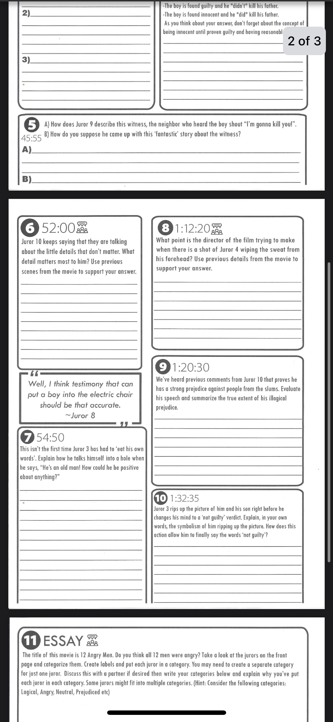 12 angry men document questions please answer