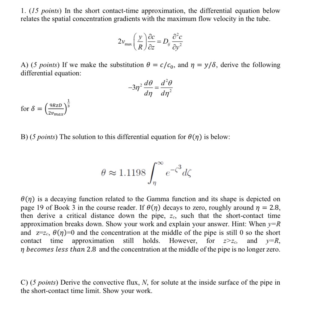 1. (15 points) In the short contact-time