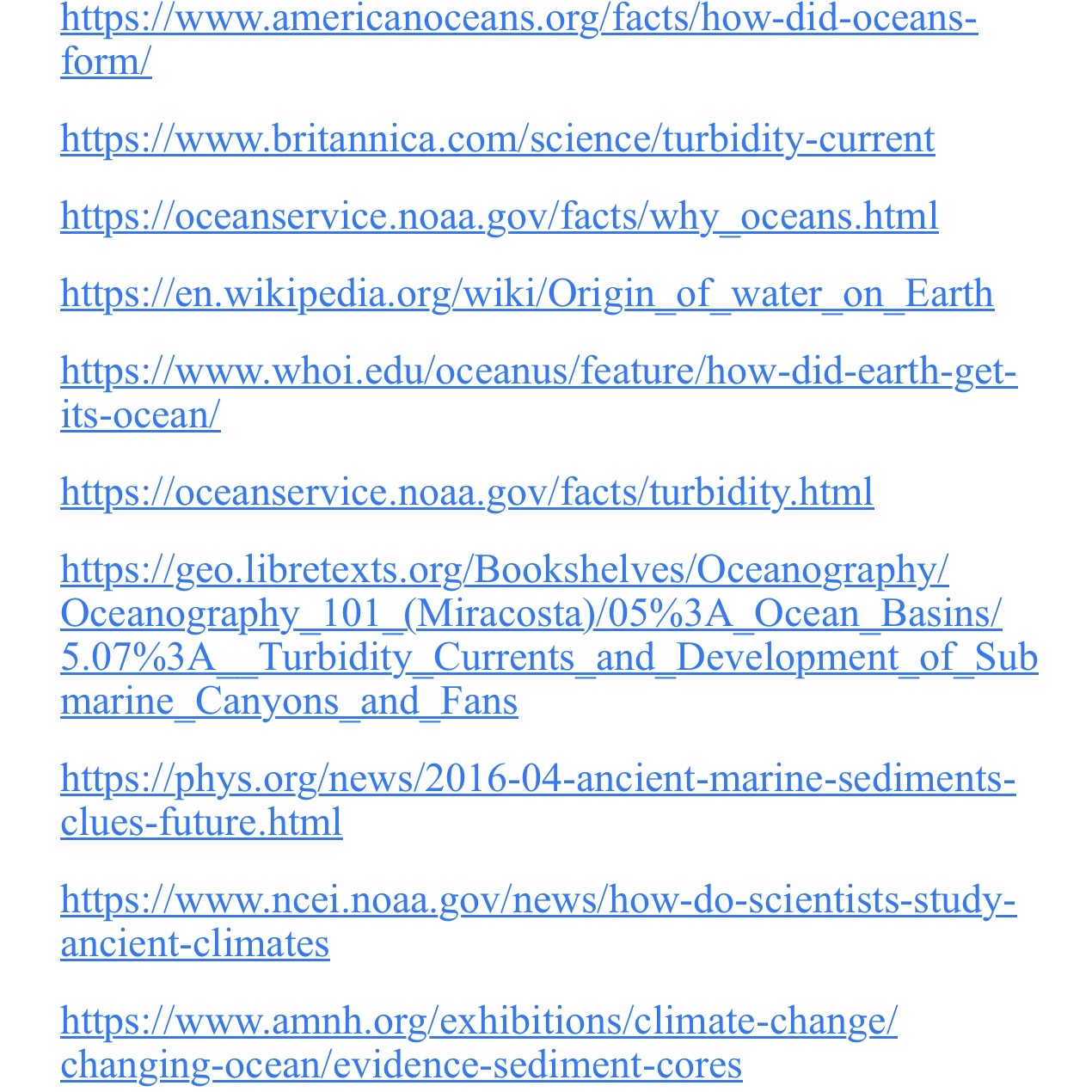 Can you please help me cite these links