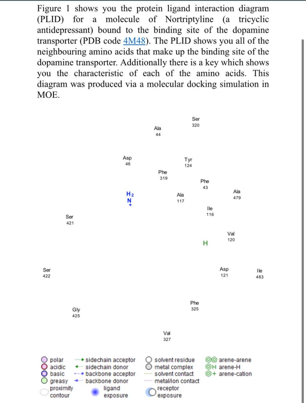 Figure 1 shows you the protein ligand interaction