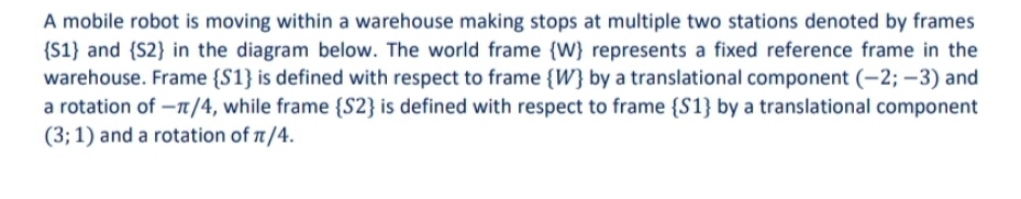 A mobile robot is moving within a warehouse