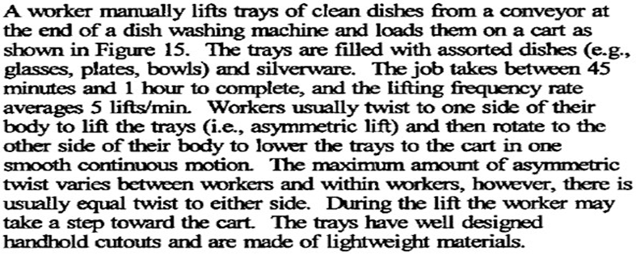 Dish-Washing Machine Unloading A worker manually