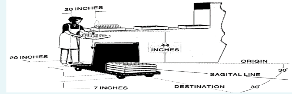 Dish-Washing Machine Unloading A worker manually