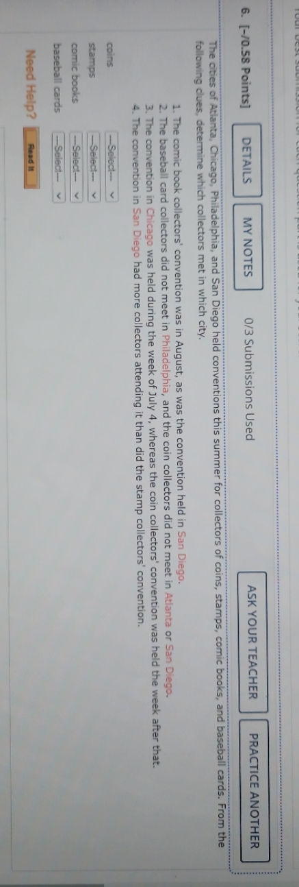 6. [-/0.58 Points] DETAILS MY NOTES 0/3