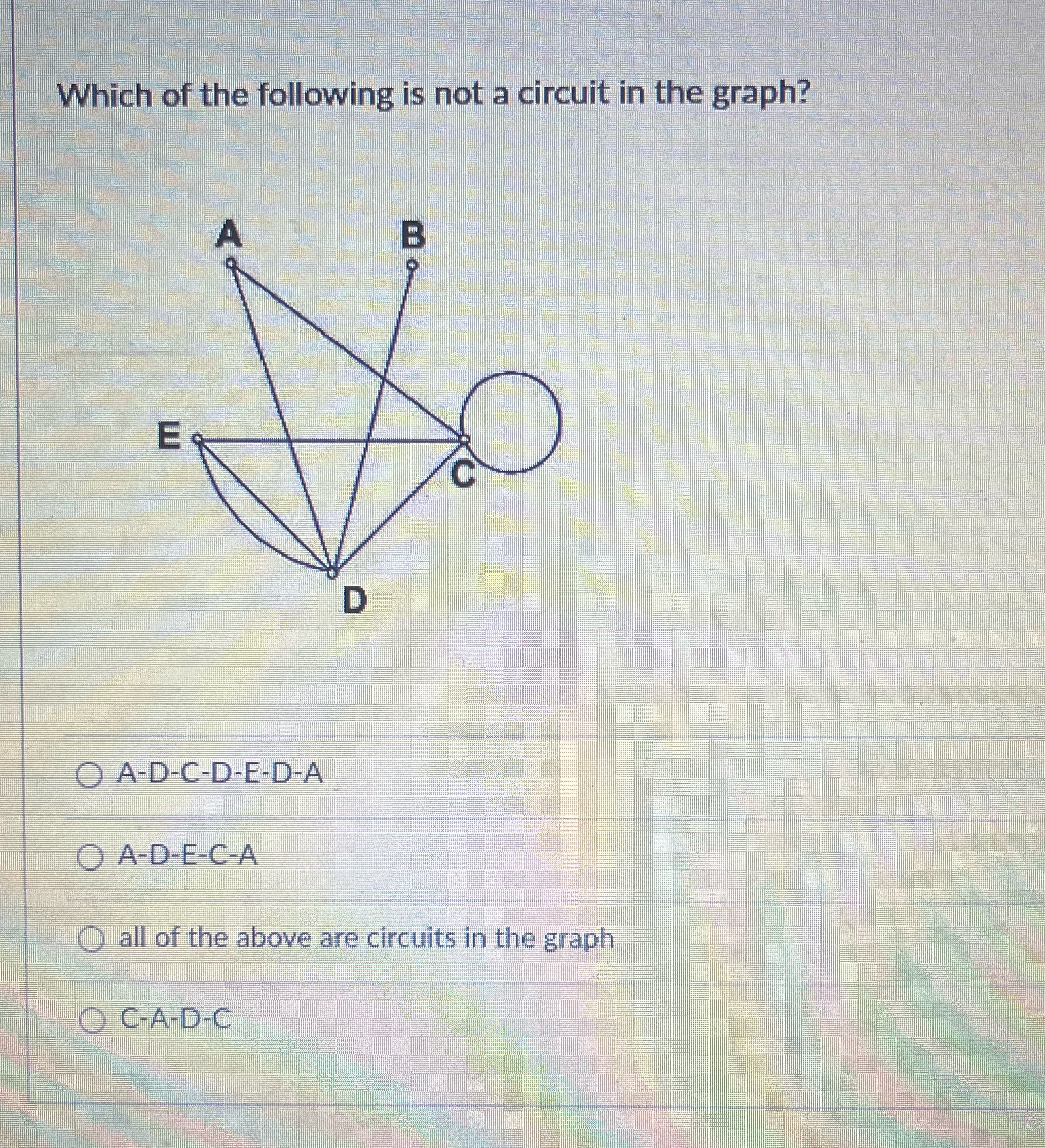 Which of the following is not a circuit in the