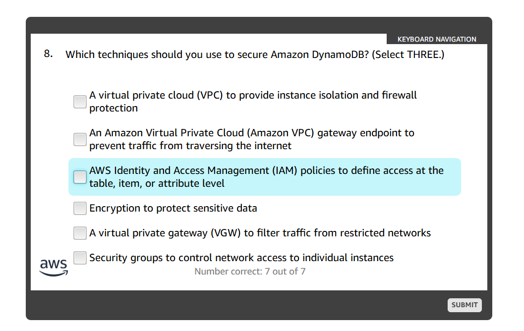 answer KEYBOARD NAVIGATION 8. Which techniques