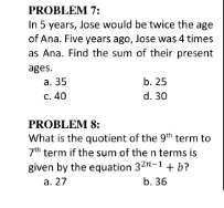 get solutions PROBLEM 7: In 5 years, Jose would