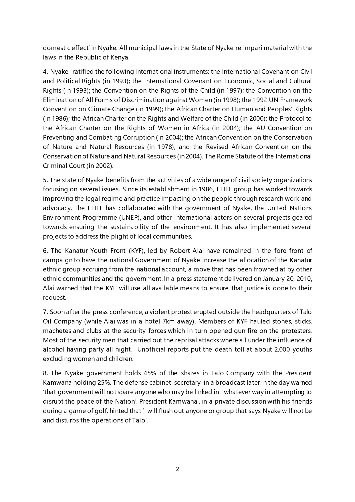 Six months ago, Mlembo had abdominal surgery at